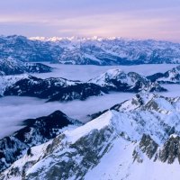 Snow covered mountains