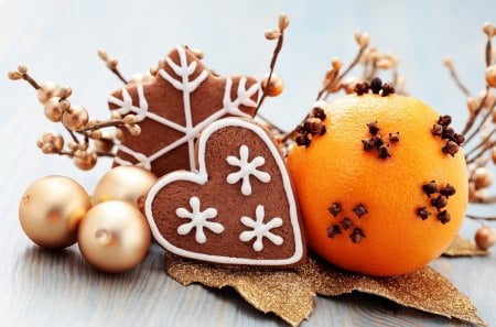 Yummy Christmas - pretty, cookies, noel, beautiful, delicious, yummy, christmas, mood, eve, holiday, nice, lovely, orange, new year