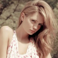 blonde female model