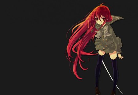 Shakugan - red, cute, katana, hot, anime, shakugan, girl, no, shana, soul, sexy, eye, hair