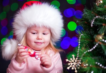 SWEET CANDY - christmas tree, girl, christmas decorations, sweet, bell, child