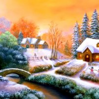 Winter village