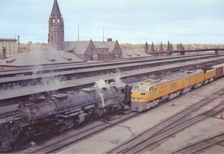 Union Pacific Big Boy and Gas Turbine - big boy, gas turbine, 1, union pacific, 4011