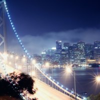 San Francisco Bay Bridge Lights