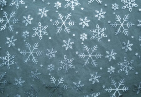 Snowflakes - glitter, silver, abstract, snow, blue, winter, snowflakes