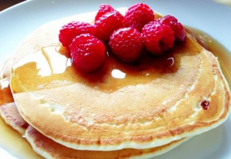 white chocolate pancakes - abstract, pancakes, breakfast, food, yummy, foods