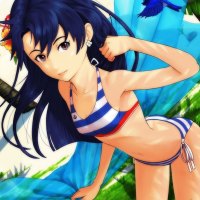 anime girl on the beach