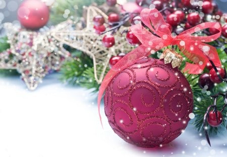 *** Christmas decoration in pink *** - best, merry, happy, happines, wishes, christmas