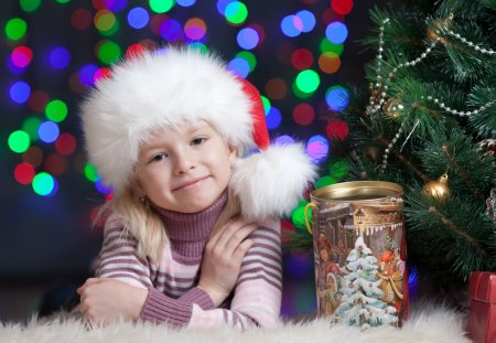 *** Christmas smiling girl *** - merry, happy, santa, holidays, girl, christmas