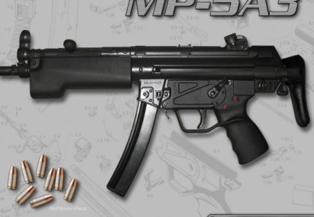 mp-5A3 - gun, war, mp, 5a3