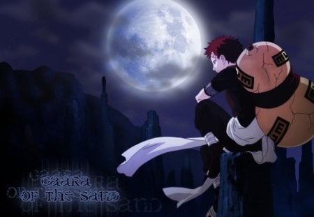 Gaara - anime, moon, gaara, naruto