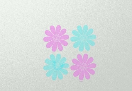 pastel Daisies - blue, background, pink, metallic, pastel