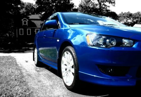 Octane Blue 2009 Lancer GTS - car, mitsubishi, tuning, lancer, evo