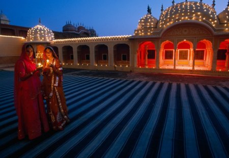 Diwali Observance, Jaipur, India, 2001 - jaipur, hindu, diwali, ancient, india, castle