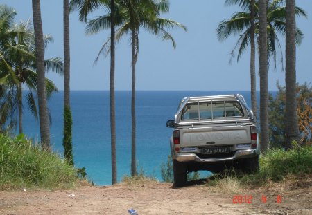 Look I'm looking at Sea - sea, coconut, 4wheel, beach