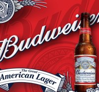 Budweiser bottle and background