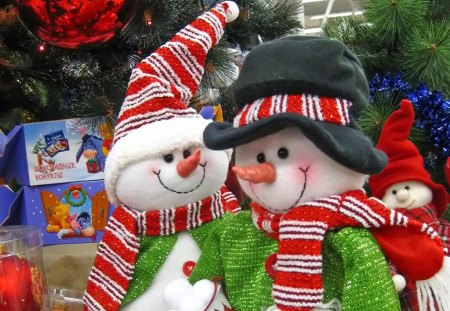 Christmas - snowmans, abstract, christmas, other