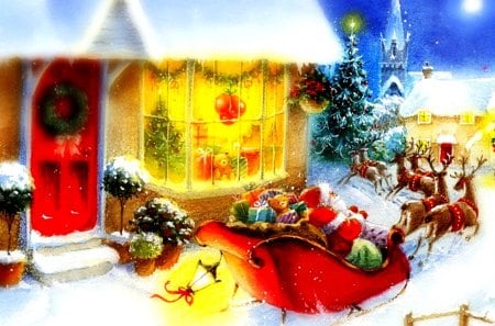 SANTA is COMING - celebration, coming, santa, holidays, christmas