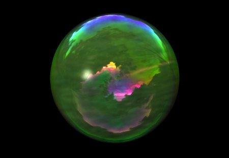 Green Bubble - bubble, wallpaper, cool, green