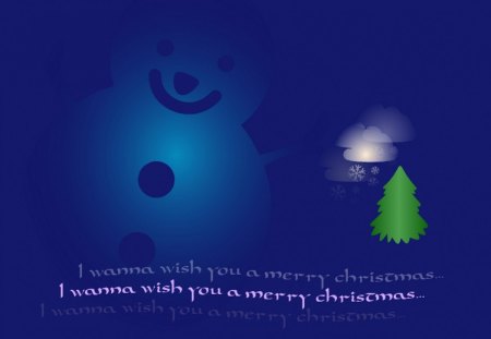 christmas card - christmas, wish, card, blue