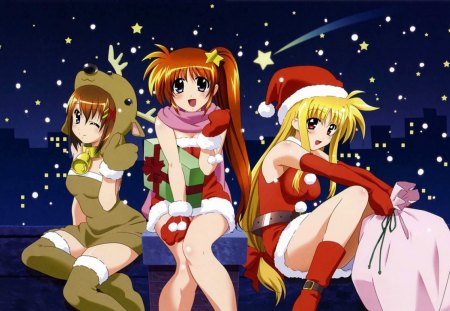 Beautiful Christmas - anime, girls, christmas, beautiful