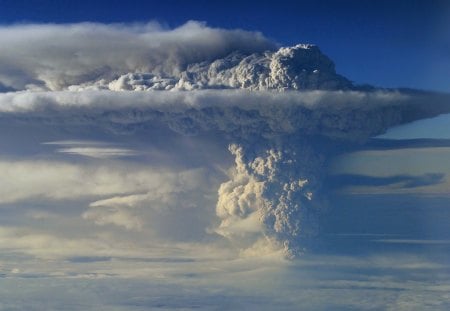 volcano eruption - eruption, sand, volcano, clouds