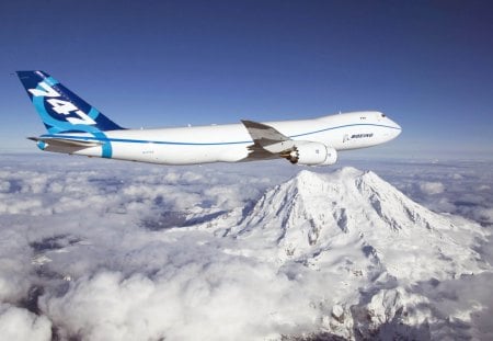 boeing 747-8, boeing, - 747, boeing, mountain