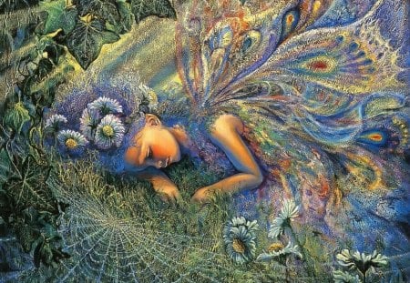 Little Fairy - abstract, fairy, fantasy, asleep