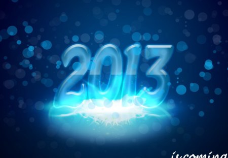 2013 is coming - background, 2013, new year, blue