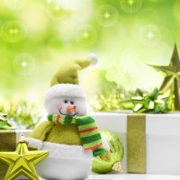 *** Christmas with cute green snowmen***