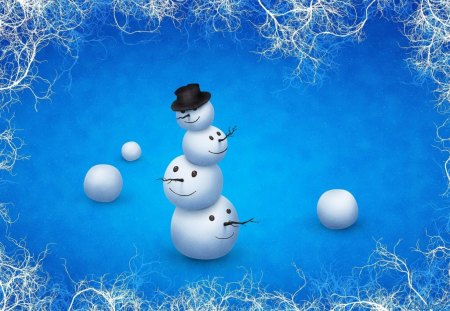 Snowman - snowman, winter, snow, lovely, sweet, ice, frozen, cute, frost, nice, smiling