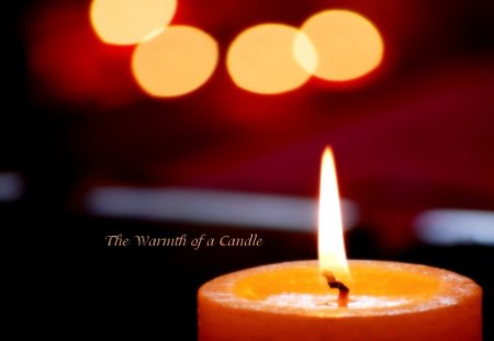 the Warmth of a Candle - glow, warmth, glowing, lights, candle, candles, love, light