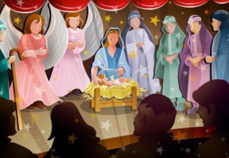 Christmas - birth of jesus, jesus, birth, angels, christmas