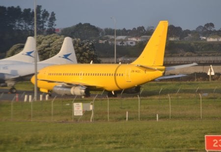 Yellow Plane - plane, aircraft, yellow, flight, photography, airport