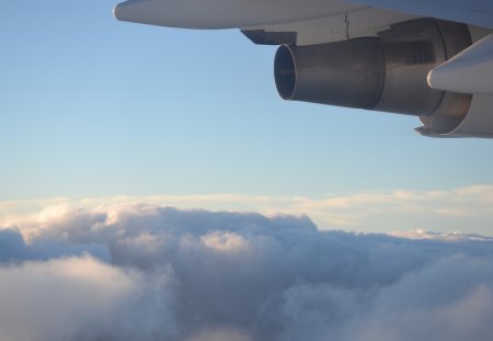 Flying to America - aircraft, plane, clouds, photography