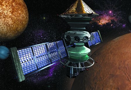 Satellite mission - satellite, universe, mission, planets