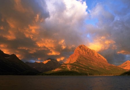 Two Medicine Lake, Glacier National Park, Montana - lake, montana, park, national, glacier