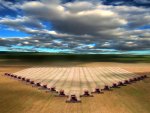 tractors in the wheat field