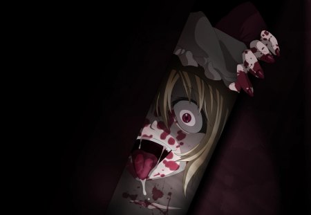 Satoko-Chan - satoko, scary, girl, houjou, anime, horror, blood, blonde