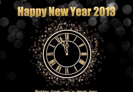 2013-New-Year-Clock - 2013, clock, wallpaper, new-year