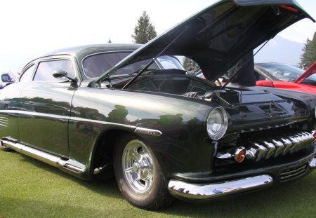 1949 Hudson - headlights, nickel, black, hudson car, photography, tires