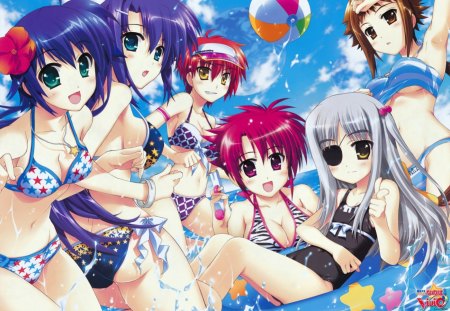 â˜€mahou shoujo lyrical nanohaâ˜€ - girls, sun, anime, summer, ball, manga