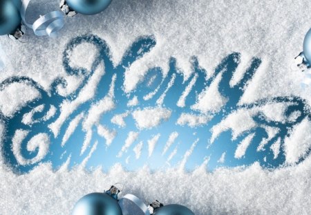 Merry Christmas In The Snow - christmas snow, writing in the snow, snow, merry christmas in the snow, merry christmas