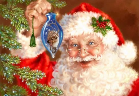 Santa Claus - fun, gifts, presents, toys, joy, santa claus, holiday, merry christmas, nice, smiling, mood, decoration, happy new year, beautiful, lovely, tree, christmas, christmas tree, new year