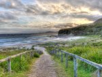 walkway to a beach in sydney australia hdr