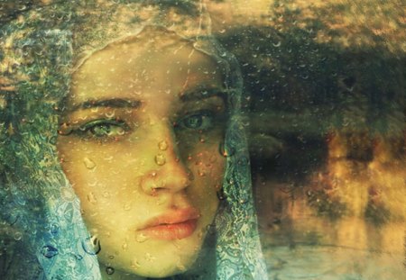 Her Silent Tears - tears, eyes, woman, silent