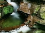 water pool in ricketts glen state park in pa.