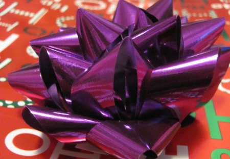 Purple Christmas Bow - christmas bow, purple christmas, purple bow, purple christmas bow