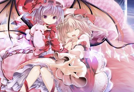 Touhou - remilia scarlet, manga, anime, flandre scarlet