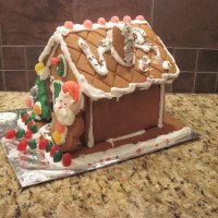 gingerbread house with candy